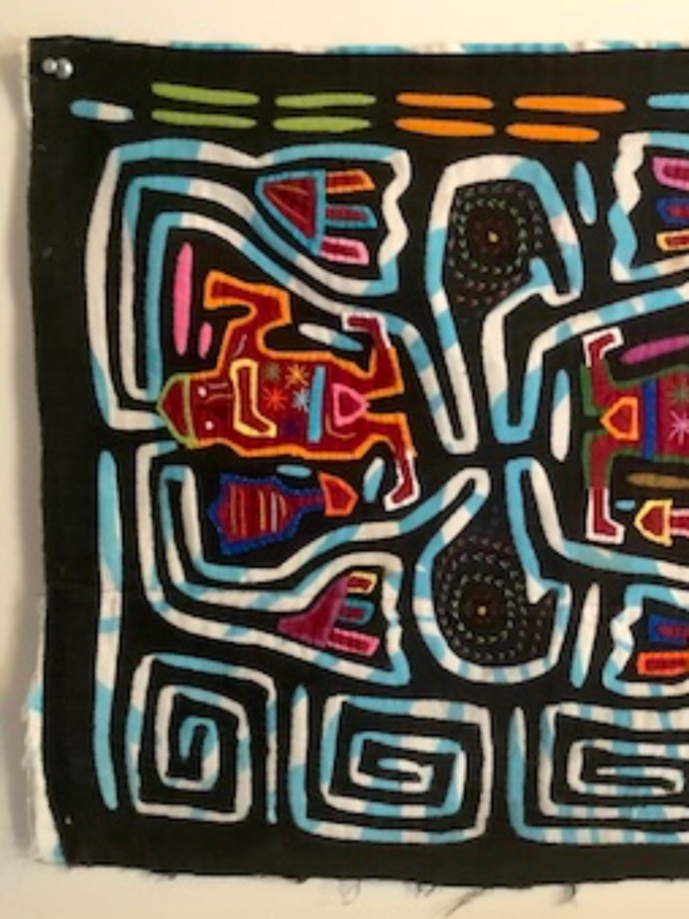 Mola - indigenous hand sown fabric art panel
